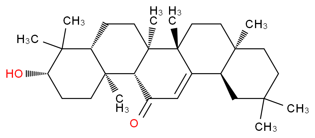 (4aR,6aS,6bR,8aR,10S,12aS,12bR,14bR)-10-hydroxy-2,2,4a,6a,6b,9,9,12a-octamethyl-1,2,3,4,4a,5,6,6a,6b,7,8,8a,9,10,11,12,12a,12b,13,14b-icosahydropicen-13-one_分子结构_CAS_38242-02-3