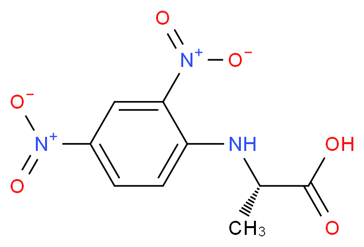 (2S)-2-[(2,4-dinitrophenyl)amino]propanoic acid_分子结构_CAS_1655-52-3