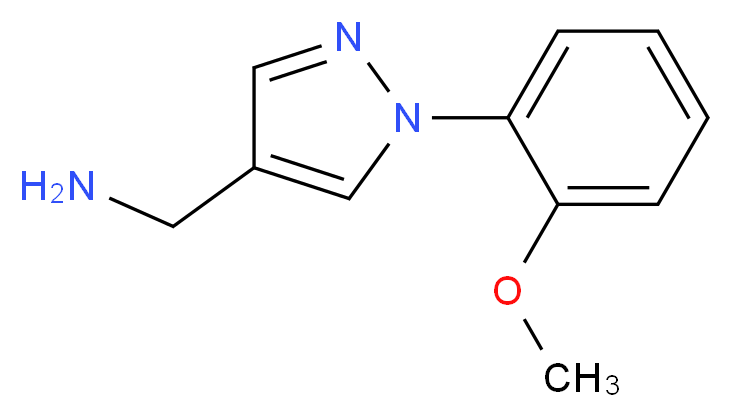 [1-(2-methoxyphenyl)-1H-pyrazol-4-yl]methanamine_分子结构_CAS_1177307-49-1