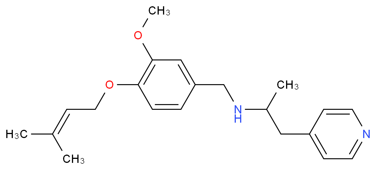 N-{3-methoxy-4-[(3-methylbut-2-en-1-yl)oxy]benzyl}-1-pyridin-4-ylpropan-2-amine_分子结构_CAS_)