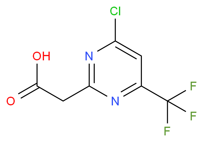 2-[4-chloro-6-(trifluoromethyl)pyrimidin-2-yl]acetic acid_分子结构_CAS_944902-44-7