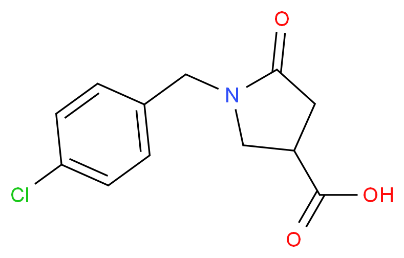 1-(4-Chlorobenzyl)-5-oxopyrrolidine-3-carboxylic acid_分子结构_CAS_96449-92-2)