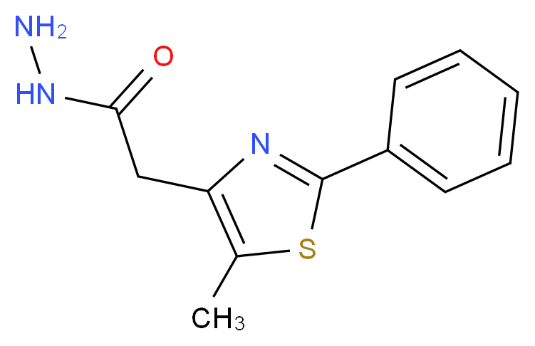 2-(5-methyl-2-phenyl-1,3-thiazol-4-yl)acetohydrazide_分子结构_CAS_300664-52-2