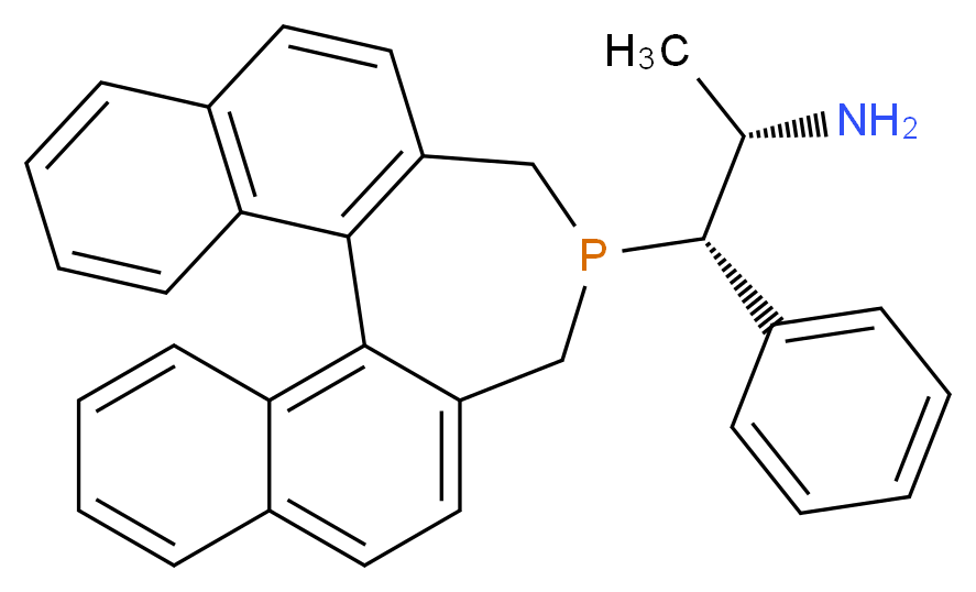 (1S,2S)-1-((4R,11bS)-3H-二萘并[2,1-c:1′,2′-e]磷杂庚英-4(5H)-基)-1-苯基-2-丙胺_分子结构_CAS_1092064-04-4)