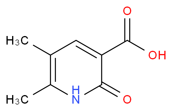 5,6-dimethyl-2-oxo-1,2-dihydropyridine-3-carboxylic acid_分子结构_CAS_51727-05-0