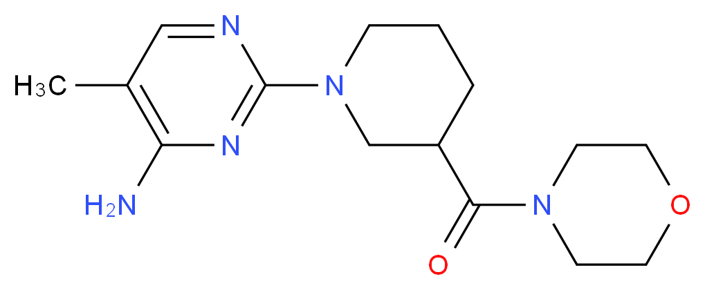 5-methyl-2-[3-(4-morpholinylcarbonyl)-1-piperidinyl]-4-pyrimidinamine_分子结构_CAS_)