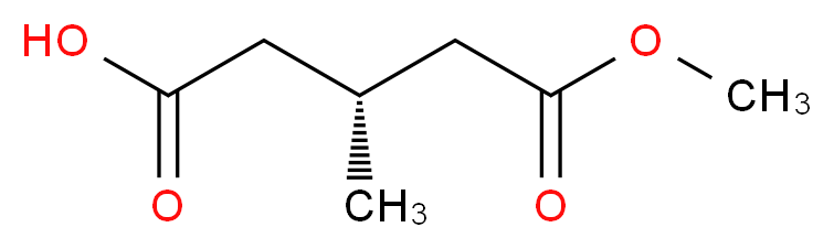3-甲基戊二酸氢-(R)-1-甲酯_分子结构_CAS_63473-60-9)