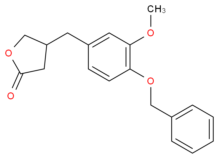 (±)-Dihydro-4-[[3-methoxy-4-(phenylmethoxy)phenyl]methyl]-2(3H)-furanone_分子结构_CAS_92831-74-8)