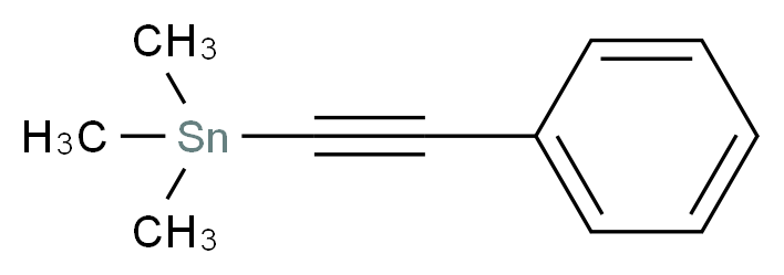 trimethyl(2-phenylethynyl)stannane_分子结构_CAS_1199-95-7