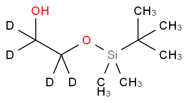 2-tert-Butyldimethylsilyloxyethanol-d4_分子结构_CAS_764650-43-3)