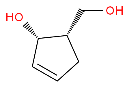 (1S,5S)-5-(hydroxymethyl)cyclopent-2-en-1-ol_分子结构_CAS_151765-20-7