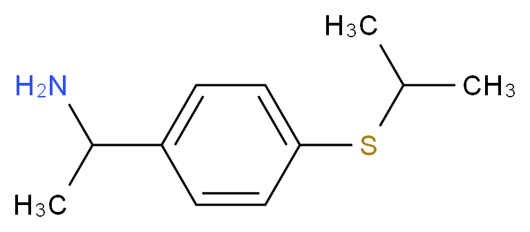 1-[4-(propan-2-ylsulfanyl)phenyl]ethan-1-amine_分子结构_CAS_)