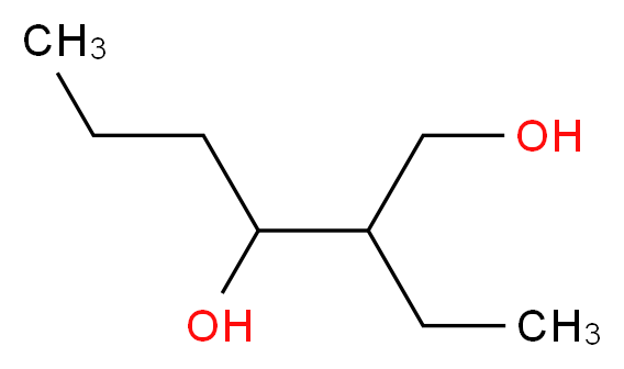 2-ethylhexane-1,3-diol_分子结构_CAS_94-96-2