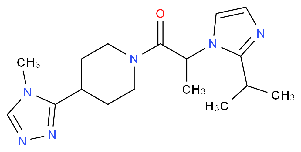1-[2-(2-isopropyl-1H-imidazol-1-yl)propanoyl]-4-(4-methyl-4H-1,2,4-triazol-3-yl)piperidine_分子结构_CAS_)