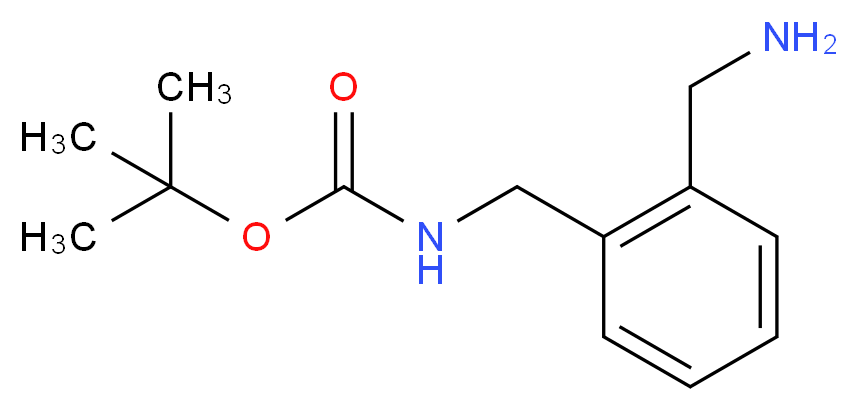 tert-butyl N-{[2-(aminomethyl)phenyl]methyl}carbamate_分子结构_CAS_)