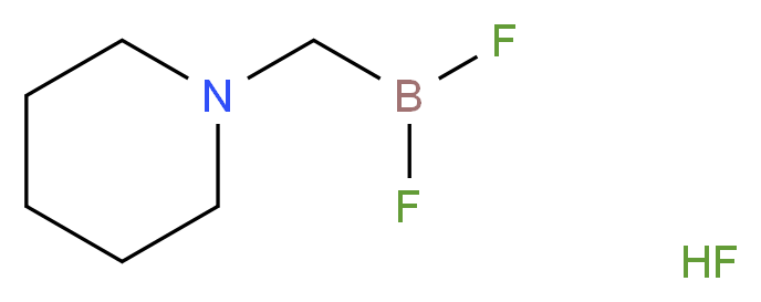 1-[(difluoroboranyl)methyl]piperidine hydrofluoride_分子结构_CAS_1268340-93-7