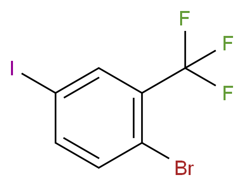 1-bromo-4-iodo-2-(trifluoromethyl)benzene_分子结构_CAS_364-11-4