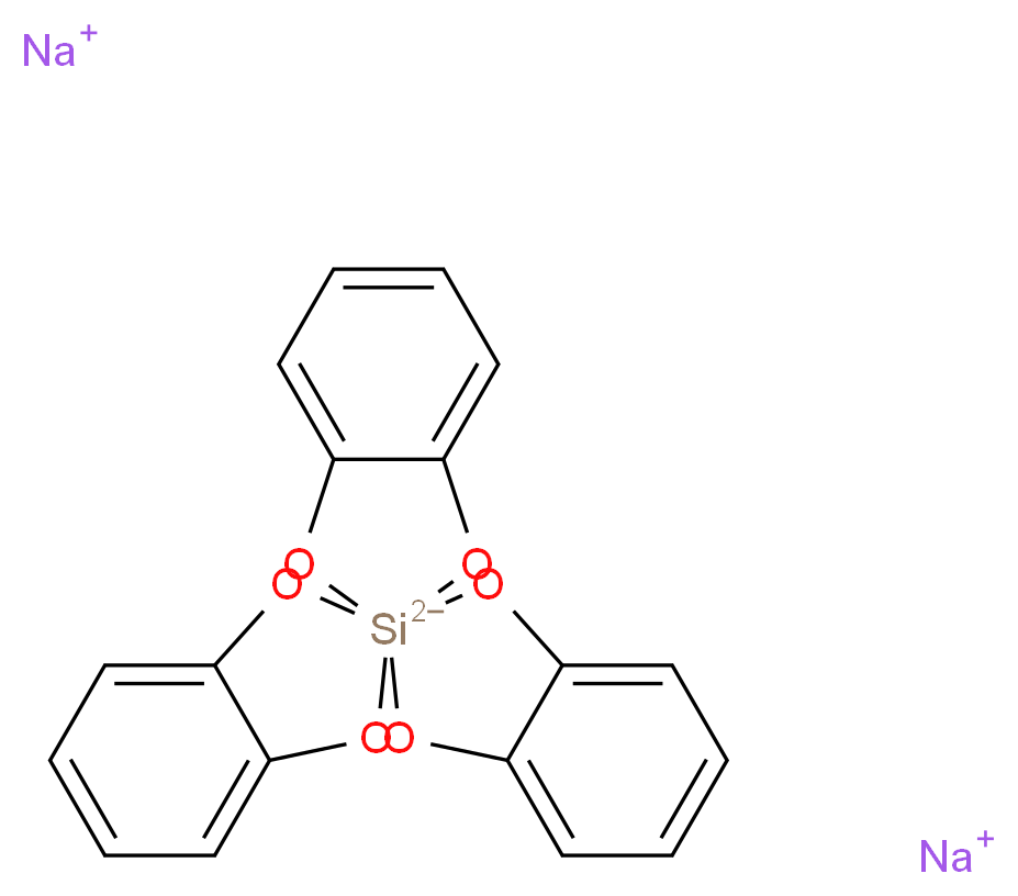 三(1,2-苯二醇酸根-o,o′)硅酸钠_分子结构_cas_101519-12-4)