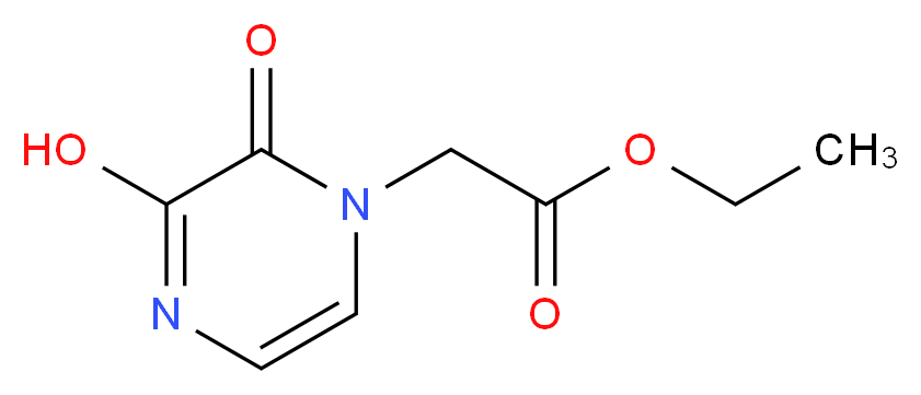 ETHYL 2-(3-HYDROXY-2-OXOPYRAZIN-1(2H)-YL)ACETATE_分子结构_CAS_1194374-12-3)