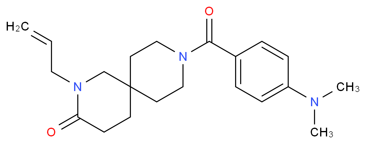 2-allyl-9-[4-(dimethylamino)benzoyl]-2,9-diazaspiro[5.5]undecan-3-one_分子结构_CAS_)