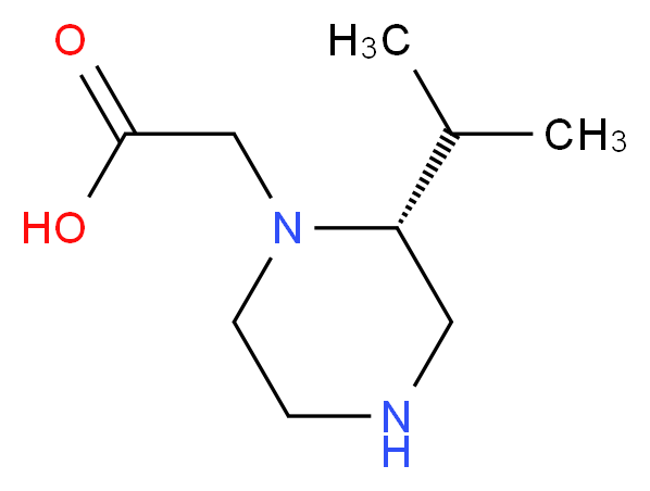 (R)-2-(2-isopropylpiperazin-1-yl)acetic acid_分子结构_CAS_1240586-54-2)