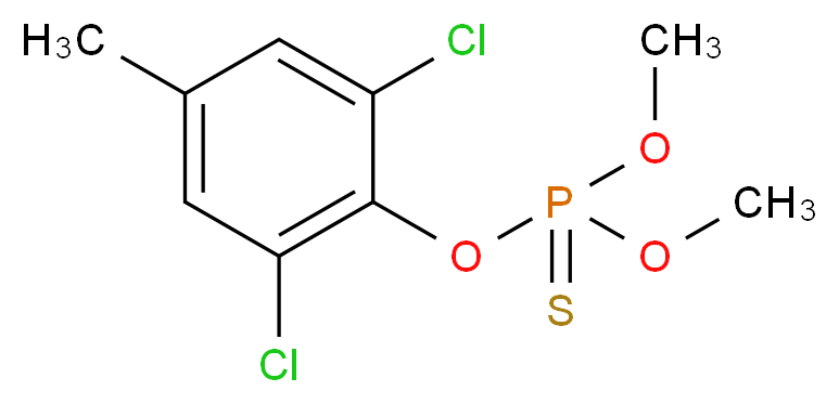 2,6-dichloro-4-methylphenyl methyl methoxy(sulfanylidene)phosphonite_分子结构_CAS_57018-04-9