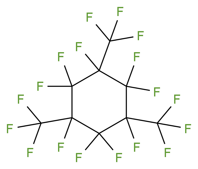 1,1,2,3,3,4,5,5,6-nonafluoro-2,4,6-tris(trifluoromethyl)cyclohexane_分子结构_CAS_374-76-5