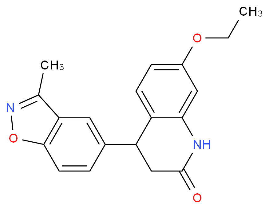 7-ethoxy-4-(3-methyl-1,2-benzisoxazol-5-yl)-3,4-dihydroquinolin-2(1H)-one_分子结构_CAS_)