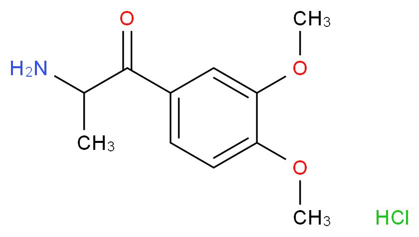2-Amino-3',4'-dimethoxypropiophenone Hydrochloride_分子结构_CAS_90253-98-8)