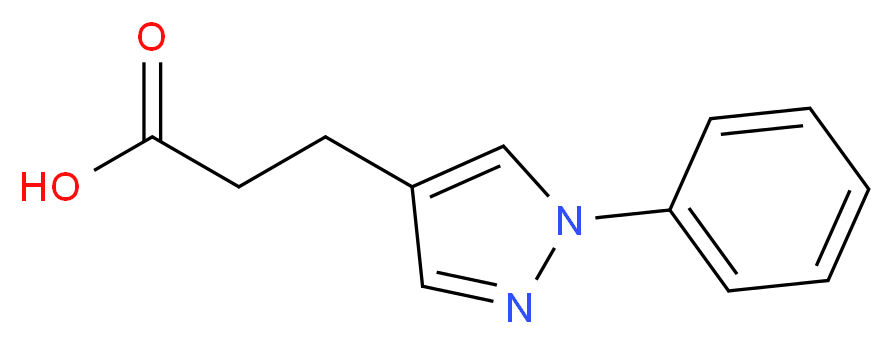 3-(1-phenyl-1H-pyrazol-4-yl)propanoic acid_分子结构_CAS_100142-73-2