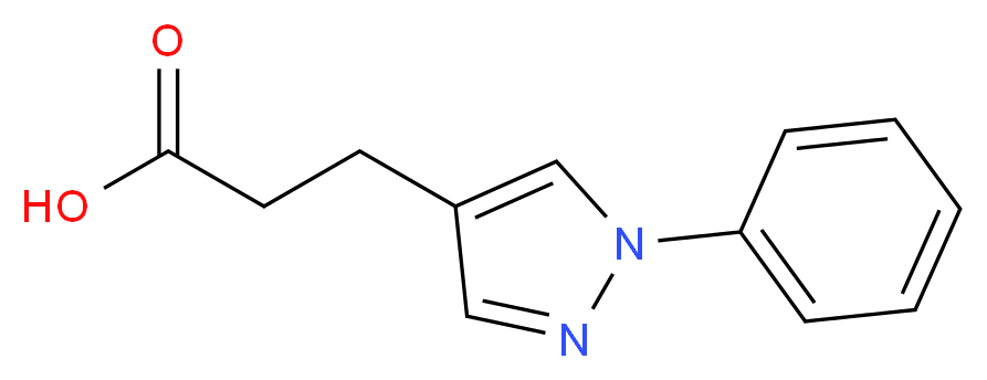 3-(1-phenyl-1H-pyrazol-4-yl)propanoic acid_分子结构_CAS_100142-73-2)