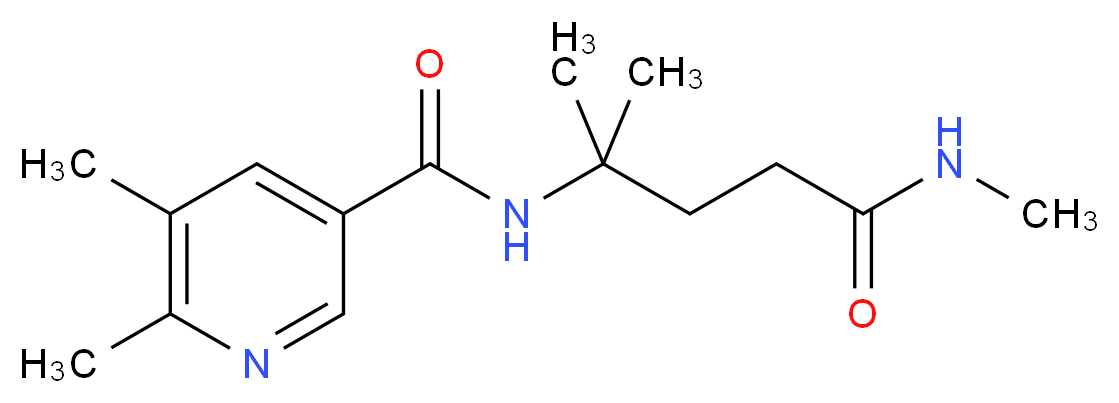 N-[1,1-dimethyl-4-(methylamino)-4-oxobutyl]-5,6-dimethylnicotinamide_分子结构_CAS_)