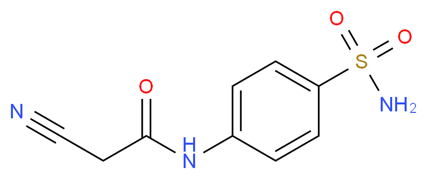 N-[4-(Aminosulfonyl)phenyl]-2-cyanoacetamide_分子结构_CAS_32933-40-7)