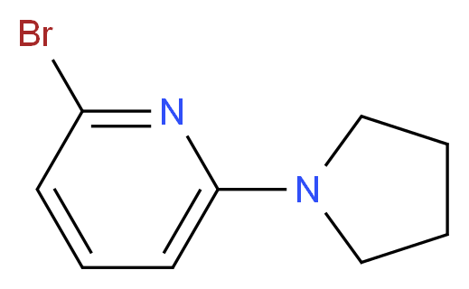 2-bromo-6-(pyrrolidin-1-yl)pyridine_分子结构_CAS_230618-41-4