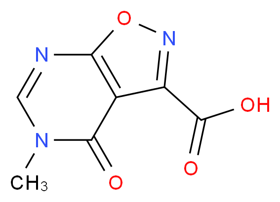 5-Methyl-4-oxo-4,5-dihydroisoxazolo-[5,4-d]pyrimidine-3-carboxylic acid_分子结构_CAS_)