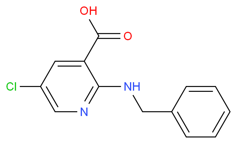2-(Benzylamino)-5-chloronicotinic acid_分子结构_CAS_)