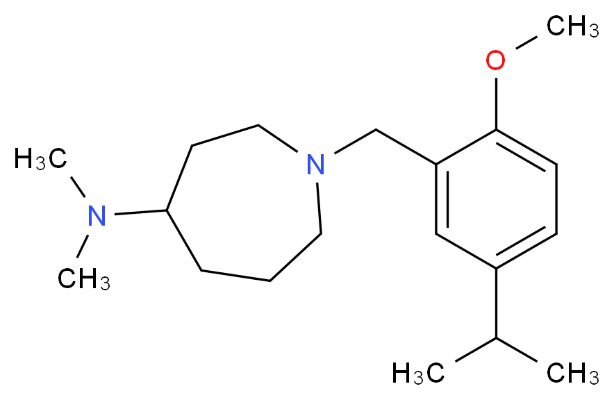 1-(5-isopropyl-2-methoxybenzyl)-N,N-dimethyl-4-azepanamine_分子结构_CAS_)