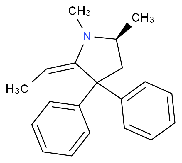 [S-(E)]-2-Ethylidene-1,5-dimethyl-3,3-diphenyl-pyrrolidine (S-EDDP)_分子结构_CAS_106293-57-6)