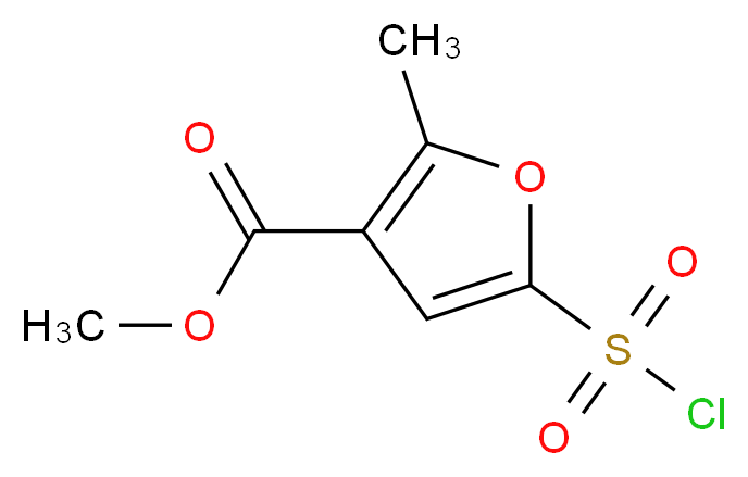 methyl 5-(chlorosulfonyl)-2-methylfuran-3-carboxylate_分子结构_CAS_306936-35-6