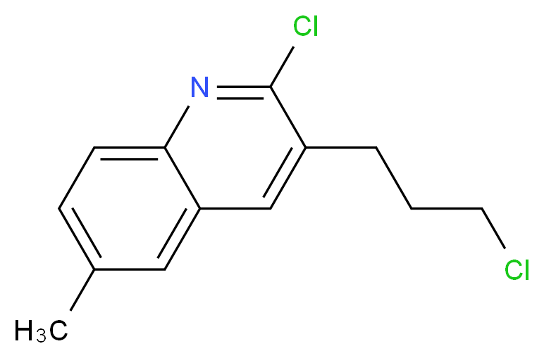 2-chloro-3-(3-chloropropyl)-6-methylquinoline_分子结构_CAS_948289-99-4