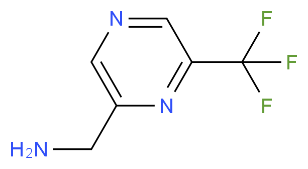 (6-(trifluoromethyl)pyrazin-2-yl)methanamine_分子结构_CAS_1196151-50-4)