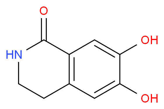 6,7-dihydroxy-1,2,3,4-tetrahydroisoquinolin-1-one_分子结构_CAS_330847-76-2