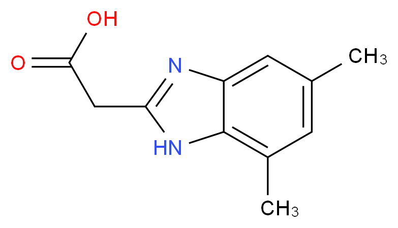 (5,7-Dimethyl-1H-benzoimidazol-2-yl)-acetic acid_分子结构_CAS_)