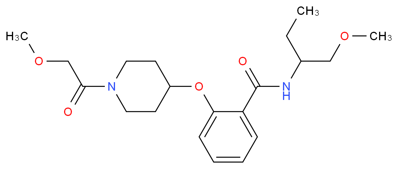 2-{[1-(methoxyacetyl)-4-piperidinyl]oxy}-N-[1-(methoxymethyl)propyl]benzamide_分子结构_CAS_)