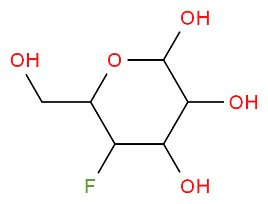 5-fluoro-6-(hydroxymethyl)oxane-2,3,4-triol_分子结构_CAS_87764-47-4