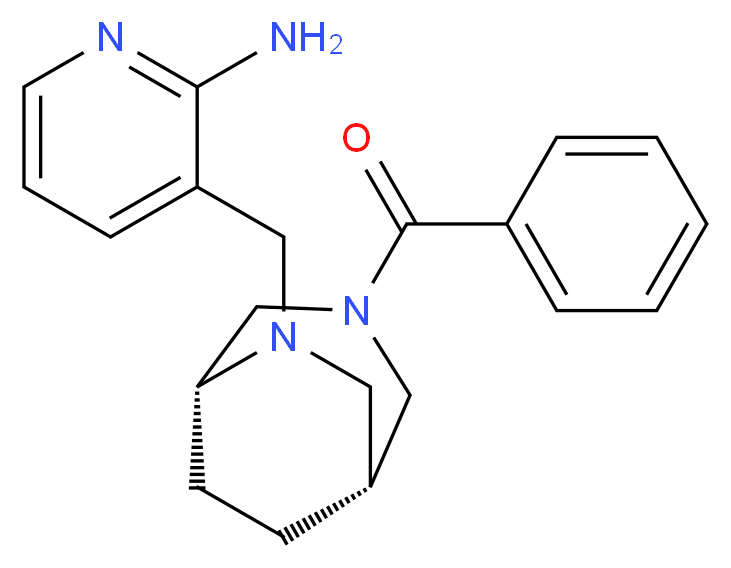3-{[(1R*,5R*)-3-benzoyl-3,6-diazabicyclo[3.2.2]non-6-yl]methyl}-2-pyridinamine_分子结构_CAS_)