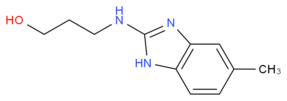 3-[(5-methyl-1H-1,3-benzodiazol-2-yl)amino]propan-1-ol_分子结构_CAS_302812-86-8