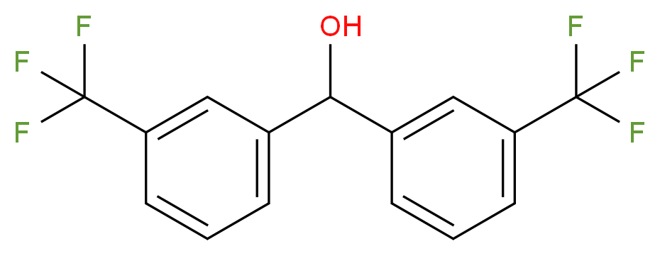 3,3'-Bis(trifluoromethyl)benzhydrol_分子结构_CAS_1598-89-6)