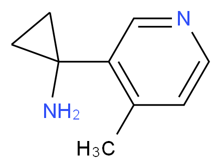 1-(4-methylpyridin-3-yl)cyclopropan-1-amine_分子结构_CAS_1060804-86-5