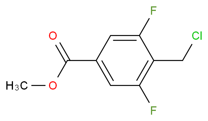 Methyl 4-(chloromethyl)-3,5-difluorobenzoate_分子结构_CAS_1263283-69-7)